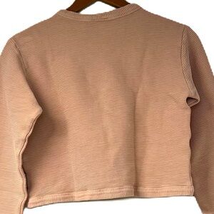 MIPOUNET Girls Textured Pink Cropped Shirt Size 16